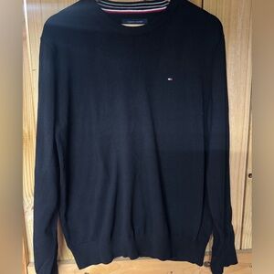 Tommy Hilfiger Men's Classic Black Crewneck Sweater